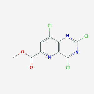 molecular formula C9H4Cl3N3O2 B8611539 Methyl 2,4,8-trichloropyrido[3,2-d]pyrimidine-6-carboxylate 