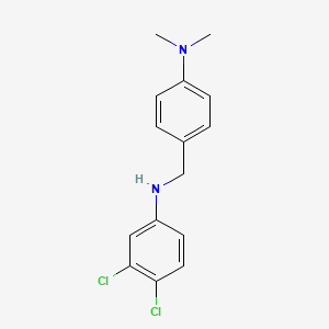 molecular formula C15H16Cl2N2 B8611546 3,4-dichloro-N-[4-(dimethylamino)benzyl]aniline 