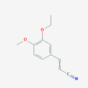 molecular formula C12H13NO2 B8611556 3-(3-Ethoxy-4-methoxy-phenyl)-acrylonitrile 