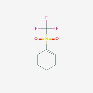 molecular formula C7H9F3O2S B8611569 1-(Trifluoromethanesulfonyl)cyclohex-1-ene CAS No. 61795-12-8