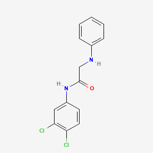 molecular formula C14H12Cl2N2O B8611601 N-(3,4-Dichloro-phenyl)-2-phenylamino-acetamide 