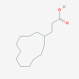 molecular formula C15H28O2 B8611605 3-Cyclododecylpropanoic acid 
