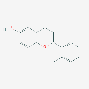 molecular formula C16H16O2 B8611630 2-o-Tolyl-chroman-6-ol 