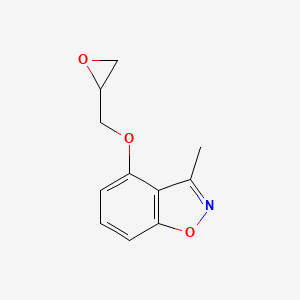 molecular formula C11H11NO3 B8611631 3-Methyl-4-[(oxiran-2-yl)methoxy]-1,2-benzoxazole CAS No. 63152-87-4