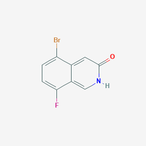 molecular formula C9H5BrFNO B8611642 5-Bromo-8-fluoroisoquinolin-3-ol 