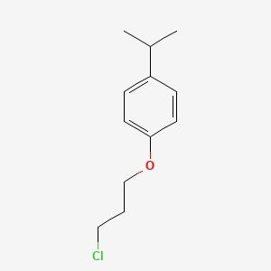 molecular formula C12H17ClO B8611708 1-Chloro-3-(4-isopropylphenoxy)propane 