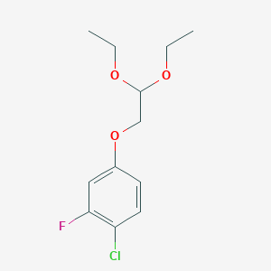 molecular formula C12H16ClFO3 B8611710 1-Chloro-4-(2,2-diethoxyethoxy)-2-fluorobenzene 