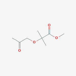 molecular formula C8H14O4 B8611764 Methyl 2-methyl-2-(2-oxopropoxy)propanoate 