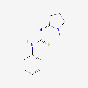 molecular formula C12H15N3S B8611813 N-(1-Methylpyrrolidin-2-ylidene)-N'-phenylthiourea CAS No. 65068-76-0