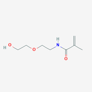 molecular formula C8H15NO3 B8611819 N-[2-(2-Hydroxyethoxy)ethyl]-2-methylprop-2-enamide CAS No. 89911-51-3