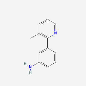 molecular formula C12H12N2 B8612054 3-(3-Methylpyridin-2-yl)aniline 