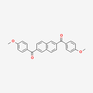 molecular formula C26H20O4 B8612060 2,6-Bis(4-methoxybenzoyl)naphthalene CAS No. 138080-89-4