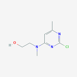molecular formula C8H12ClN3O B8612074 2-chloro-4-methyl-6-(N-methyl-2-hydroxyethylamino)pyrimidine 