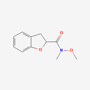 molecular formula C11H13NO3 B8612129 N-methoxy-N-methyl-2,3-dihydro-1-benzofuran-2-carboxamide 