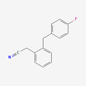 molecular formula C15H12FN B8612139 [2-(4-Fluoro-benzyl)-phenyl]-acetonitrile CAS No. 543741-42-0