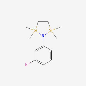 B8612177 1-(3-Fluorophenyl)-2,2,5,5-tetramethyl-1-aza-2,5-disilacyclopentane CAS No. 166758-23-2