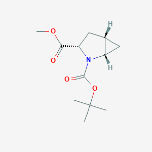 molecular formula C12H19NO4 B8612195 2-tert-butyl 3-methyl (1S,3S,5S)-2-azabicyclo[3.1.0]hexane-2,3-dicarboxylate 