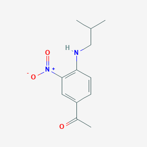 molecular formula C12H16N2O3 B8612212 1-[4-(Isobutylamino)-3-nitrophenyl]ethanone 
