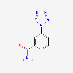 molecular formula C8H7N5O B8612254 3-Tetrazol-1-yl-benzamide 