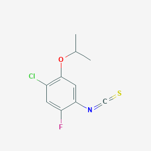 molecular formula C10H9ClFNOS B8612324 1-Chloro-5-fluoro-4-isothiocyanato-2-[(propan-2-yl)oxy]benzene CAS No. 86798-29-0