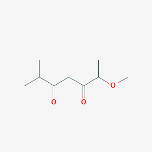 molecular formula C9H16O3 B8612346 2-Methoxy-6-methylheptane-3,5-dione CAS No. 865302-45-0