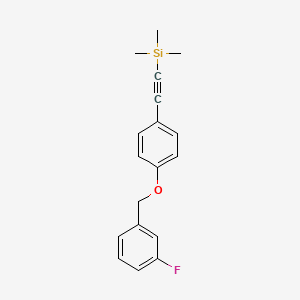 molecular formula C18H19FOSi B8612375 ({4-[(3-Fluorophenyl)methoxy]phenyl}ethynyl)(trimethyl)silane CAS No. 649740-37-4