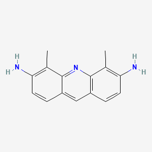 molecular formula C15H15N3 B8612386 Acridine, 3,6-diamino-4,5-dimethyl- CAS No. 40553-77-3