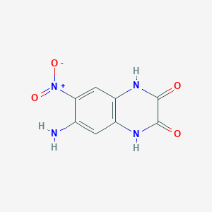molecular formula C8H6N4O4 B8612398 6-amino-7-nitro-2,3(1H,4H)-quinoxalinedione 