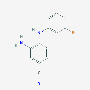 molecular formula C13H10BrN3 B8612403 3-Amino-4-(3-bromo-phenylamino)-benzonitrile 