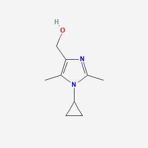 molecular formula C9H14N2O B8612418 (1-Cyclopropyl-2,5-dimethyl-1H-imidazol-4-yl)-methanol CAS No. 824432-05-5