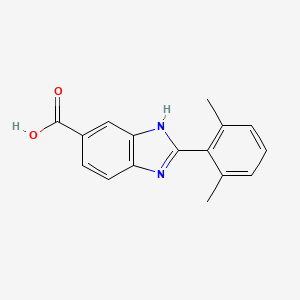 molecular formula C16H14N2O2 B8612426 2-(2,6-dimethylphenyl)-3H-benzoimidazole-5-carboxylic acid 