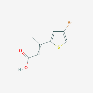 molecular formula C8H7BrO2S B8612427 3-(4-Bromothiophen-2-yl)but-2-enoic acid CAS No. 832697-55-9