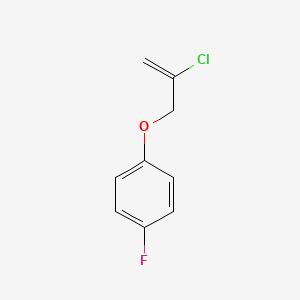 molecular formula C9H8ClFO B8612433 3-(4-Fluorophenoxy)-2-chloro-1-propene 