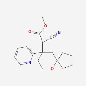 Methyl 2-cyano-2-(9-(pyridin-2-yl)-6-oxaspiro[4.5]decan-9-yl)acetate