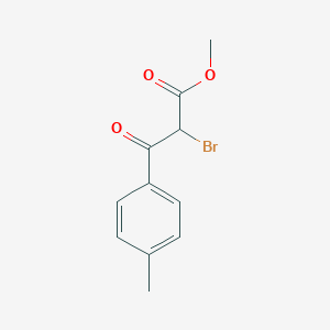 molecular formula C11H11BrO3 B8612494 Methyl 2-bromo-3-(4-methylphenyl)-3-oxopropanoate 