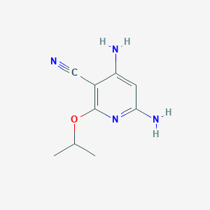 molecular formula C9H12N4O B8612502 4,6-Diamino-2-isopropoxy-nicotinonitrile 