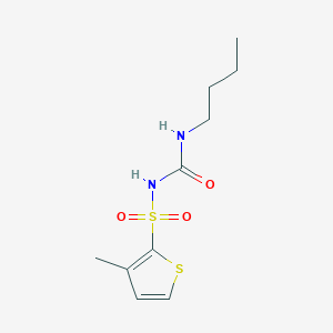 molecular formula C10H16N2O3S2 B8612514 N-(Butylcarbamoyl)-3-methylthiophene-2-sulfonamide CAS No. 81417-52-9