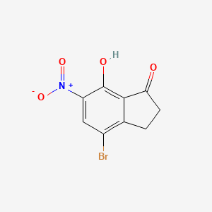 4-Bromo-7-hydroxy-6-nitroindan-1-one