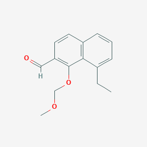 molecular formula C15H16O3 B8612541 2-Naphthalenecarboxaldehyde, 8-ethyl-1-(methoxymethoxy)- CAS No. 131421-25-5