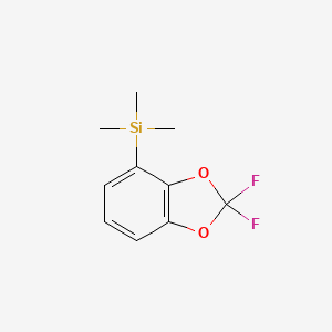 molecular formula C10H12F2O2Si B8612550 (2,2-Difluorobenzo[d][1,3]dioxol-4-yl)trimethylsilane 