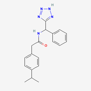 molecular formula C19H21N5O B8612563 2-(4-isopropylphenyl)-N-[phenyl(1H-tetrazol-5-yl)methyl]acetamide 