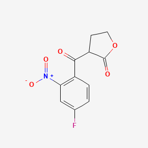 molecular formula C11H8FNO5 B8612585 3-(4-Fluoro-2-nitrobenzoyl)oxolan-2-one CAS No. 62513-47-7