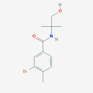 molecular formula C12H16BrNO2 B8612603 3-bromo-N-(1-hydroxy-2-methylpropan-2-yl)-4-methylbenzamide CAS No. 1154427-35-6