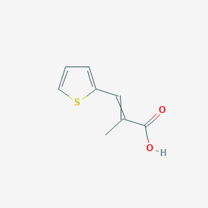 molecular formula C8H8O2S B8612725 2-Methyl-3-thiophen-2-ylprop-2-enoic acid 