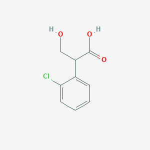 molecular formula C9H9ClO3 B8612818 2-(o-Chlorophenyl)2-hydroxymethylacetic acid 