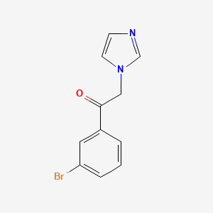 molecular formula C11H9BrN2O B8612842 1-(3-Bromophenyl)-2-imidazol-1-ylethanone 