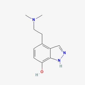 molecular formula C11H15N3O B8612845 N,N-dimethyl-N-[2-(7-hydroxy-1H-indazol-4-yl)ethyl]amine 