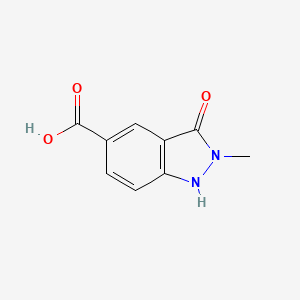 molecular formula C9H8N2O3 B8612871 2-methyl-3-oxo-2,3-dihydro-1H-indazole-5-carboxylic acid 