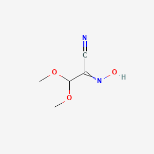 molecular formula C5H8N2O3 B8612878 3,3-Dimethoxy-2-hydroxyiminopropionitrile CAS No. 478183-26-5