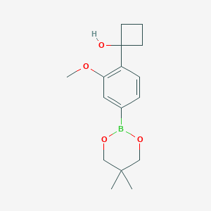 1-(4-(5,5-Dimethyl-1,3,2-dioxaborinan-2-yl)-2-methoxyphenyl)cyclobutanol